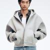Худи на молнии TNGT Sculpted Oversize, меланжево-серый