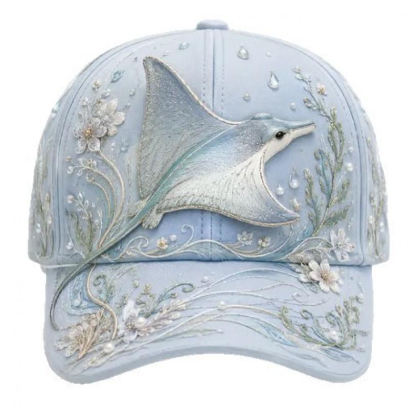 3D Digital Print Ocean Theme Baseball Cap Unisex Sun Protection Adjustable Hat Beach Travel Outdoor Sports