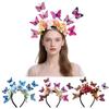 Adjustable Monarch Butterfly Flower Headpiece Ethnic Mexican Hairhoop For TeaParties Halloween Costume Special Event