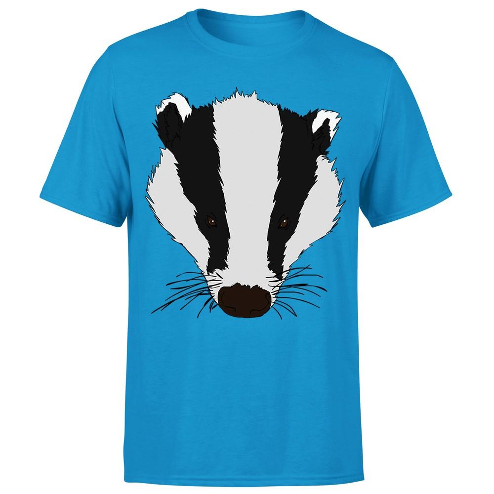 Badger Animal Face Ani Mates Unisexs Funny Novelty TShirt OrP1A2