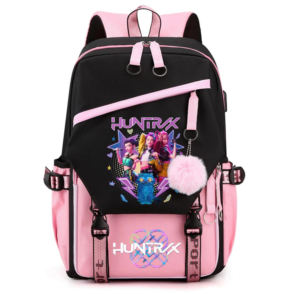 Милый Kpop Рюкзак с принтом Охотников на демонов Большой вместимости для подростка, студента, девочки, мальчика, школьный портфель, сумка для книг, детский подарок, женская водонепроницаемая дорожная сумка, Mochila