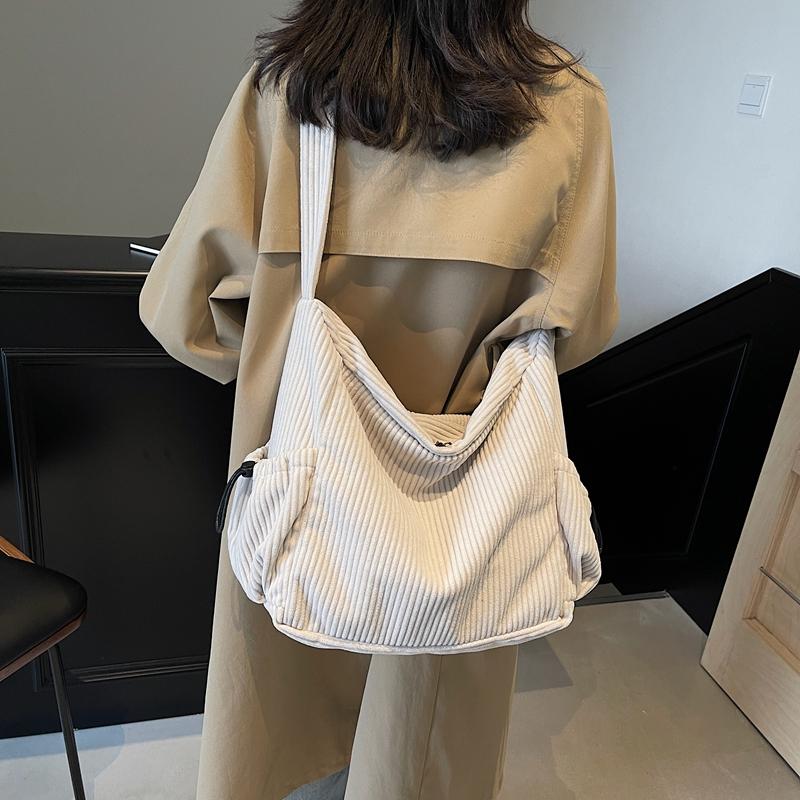 Сумка через плечо Commuter Cordoy Bag Женская сумка-тоут Большая вместимость Сумка через плечо