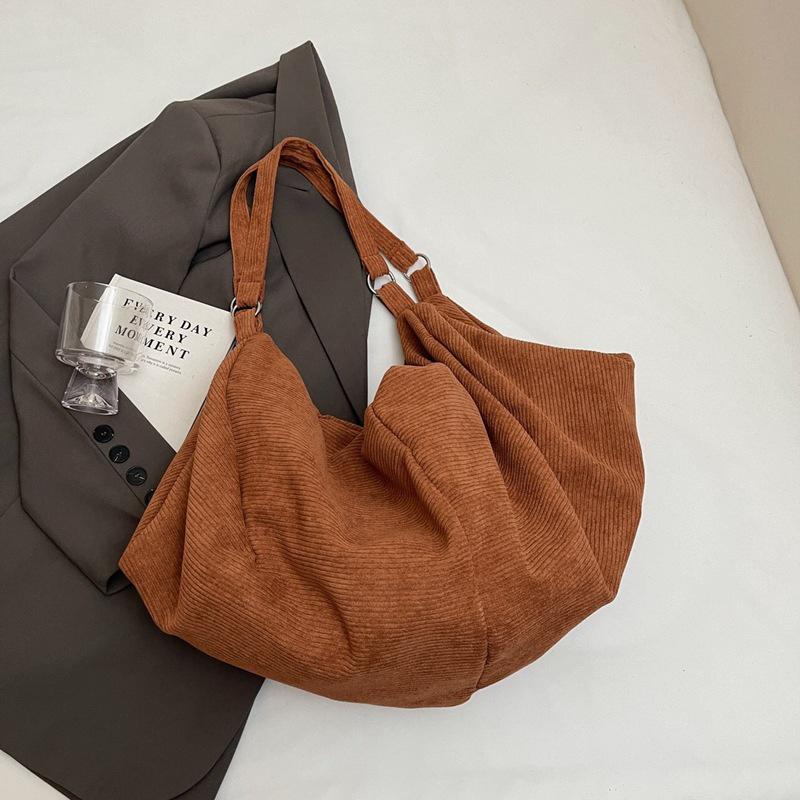 Multifunctional Shoulder Bags For Women Oversized Corduroy Fashion Backpacks Large Capacity Shopper Totes Hobo Bag CLE