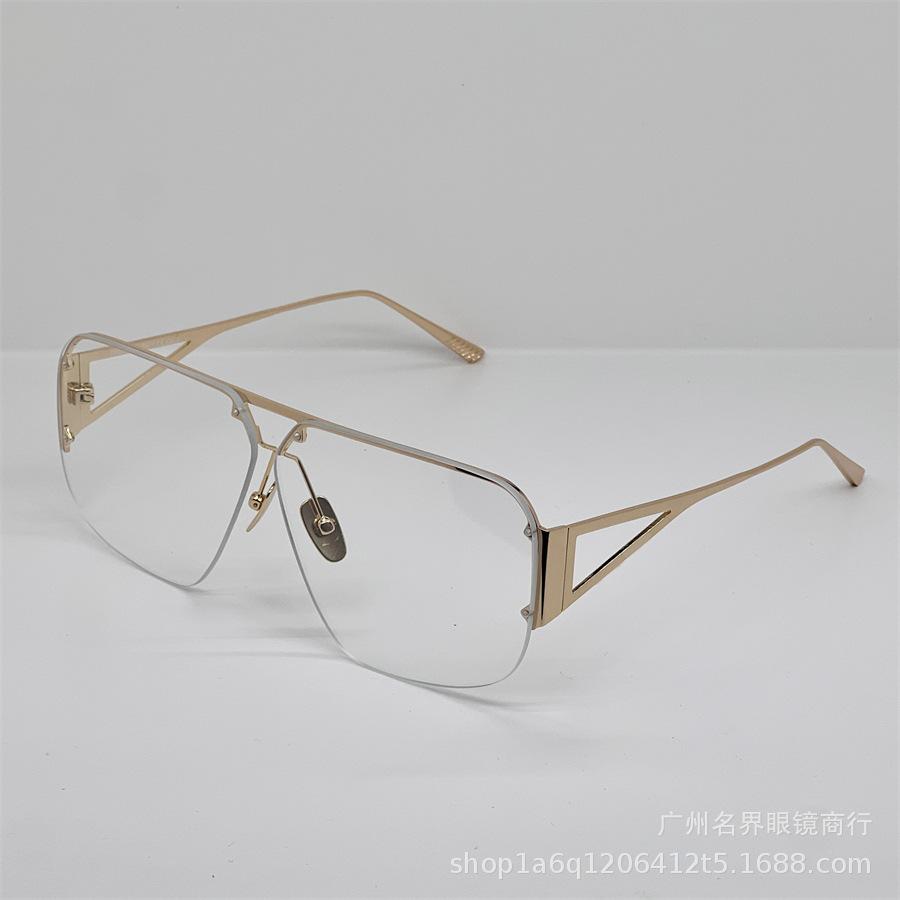 High-quality translucent brown sunglasses for women, stylish large-frame internet celebrity style, fashionable sunglasses for big faces1065