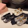 New Bow Ballet Inner Height Increase Casual Comfortable Sports Niche Ribbon Mary Jane Single Shoes