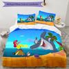 3pcs Zig & Sharko Bedding Set Duvet Cover Closure Includes 1 Duvet Cover & 2 Pillowcases, Soft and Comfortable for All Seasons.