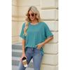 Summer New Women's T-shirt Solid Color Round Neck Loose Short-sleeved T-shirt Tops