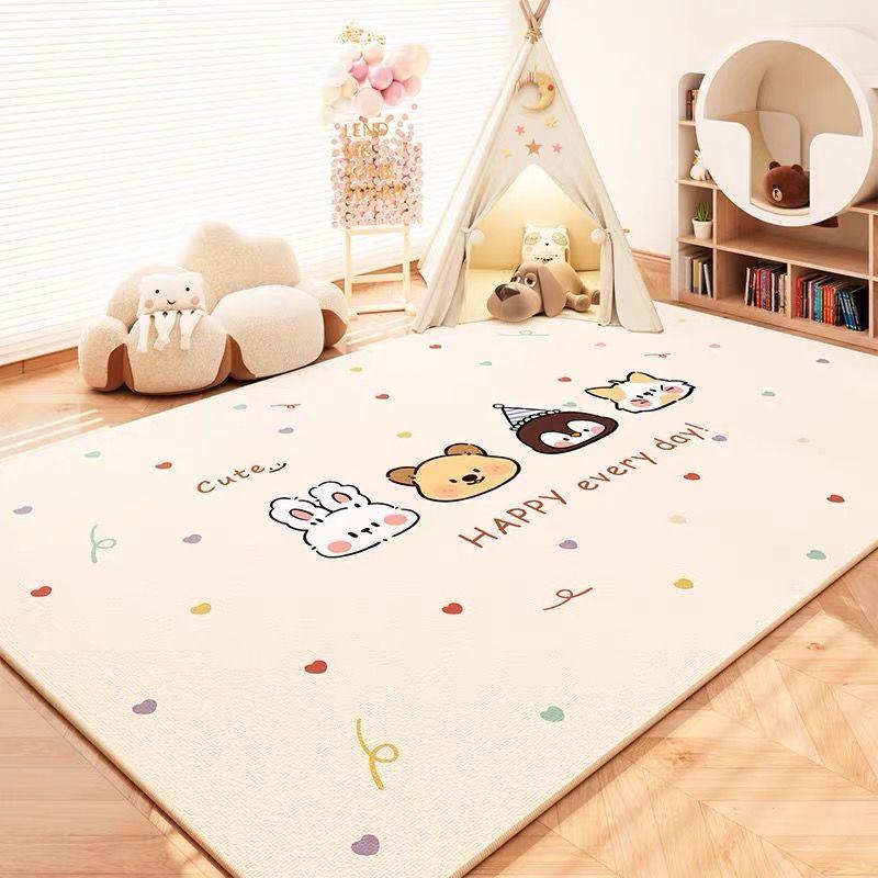 Ковер для гостиной с рисунком из мультфильма, ковер для журнального столика, водонепроницаемый и устойчивый к пятнам, напольный коврик, ковер у кровати в спальне