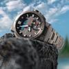 Casio Серия PRO TREK-Дисковый двойной дисплей Металлический Наручный Радиоуправляемый Солнечный Спортивный Водонепроницаемый Кварцевый Механизм Титановый Ремешок PRW-70YT-7PRD