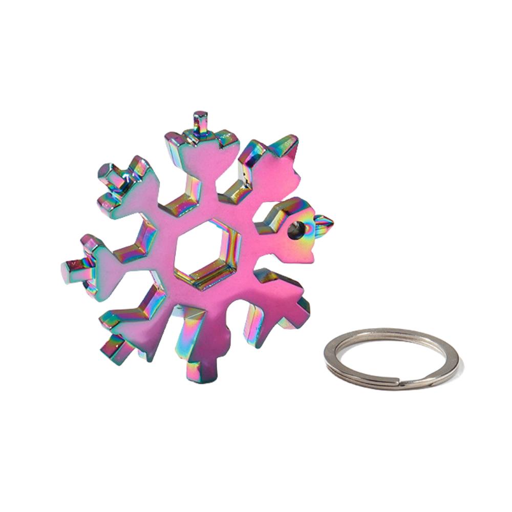 18-in-1 Stainless Snowflake Wrench Multi-Tool Popular Portable Steel Creative Outdoor Bicycle Repair Tool Open a Bottle