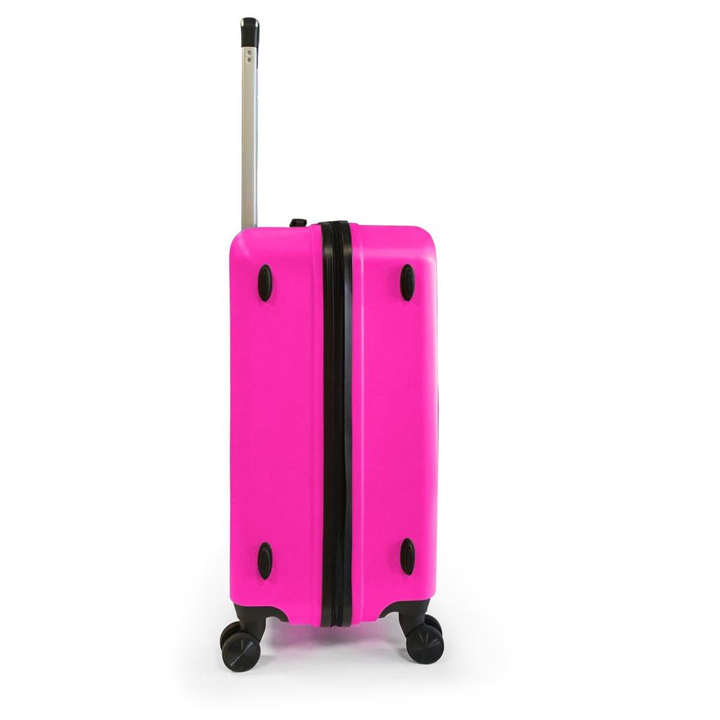 coral high Чемодан среднего размера из АБС-пластика розового цвета 16417