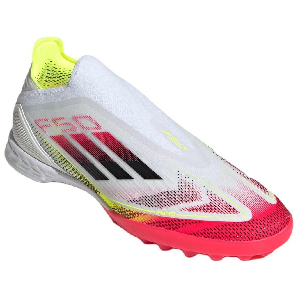 Adidas F50 Pro Comfortable TF (Rubber Studs) PU Non-Slip Durable Soccer Shoes Unisex Soccer Shoes White Red JP7204