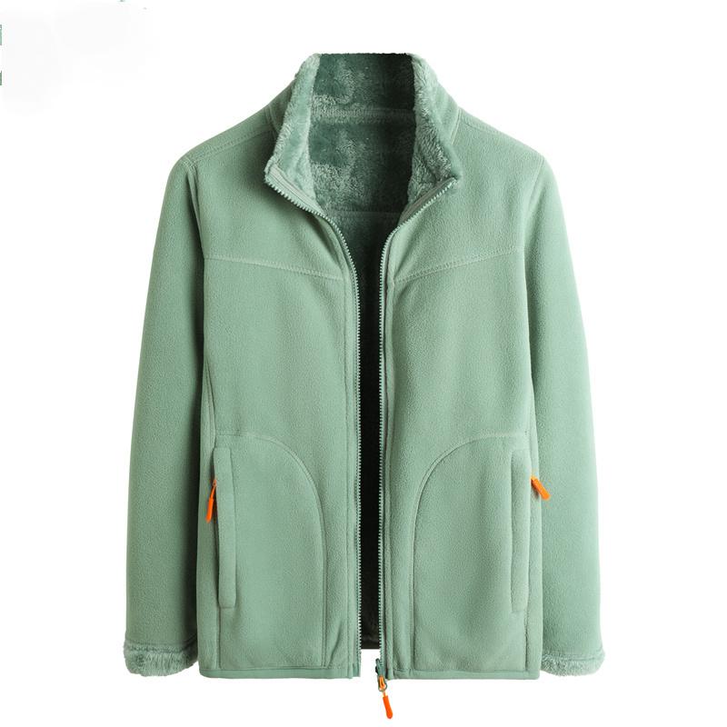 Большие размеры осень-зима женские бархатные и утолщенные теплые пальто на молнии модная свободная повседневная флисовая куртка M-4XL