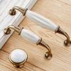 Zinc Zinc Zinc Alloy Ceramic Cabinet Handles Antique Knobs Drawer Pulls Wardrobe Door Handle Kitchen