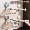 1/2Pcs Retractable Clothes Drying Rack with Suction Cup Strong Load-bearing Easy To Install Adjustable Storage Organizer Clothes Hangers