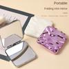 Square Handheld Vanity Mirror Plating Pocket Mirror Mini Compact Mirror for Woman Girls