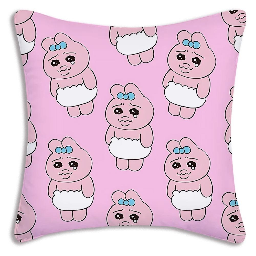 Cute Cartoon O-Opanchu Usagi Pillow Covers Cartoon Sofa Decorative Home Double-sided Printing Short Plush Cute Cushion Cover