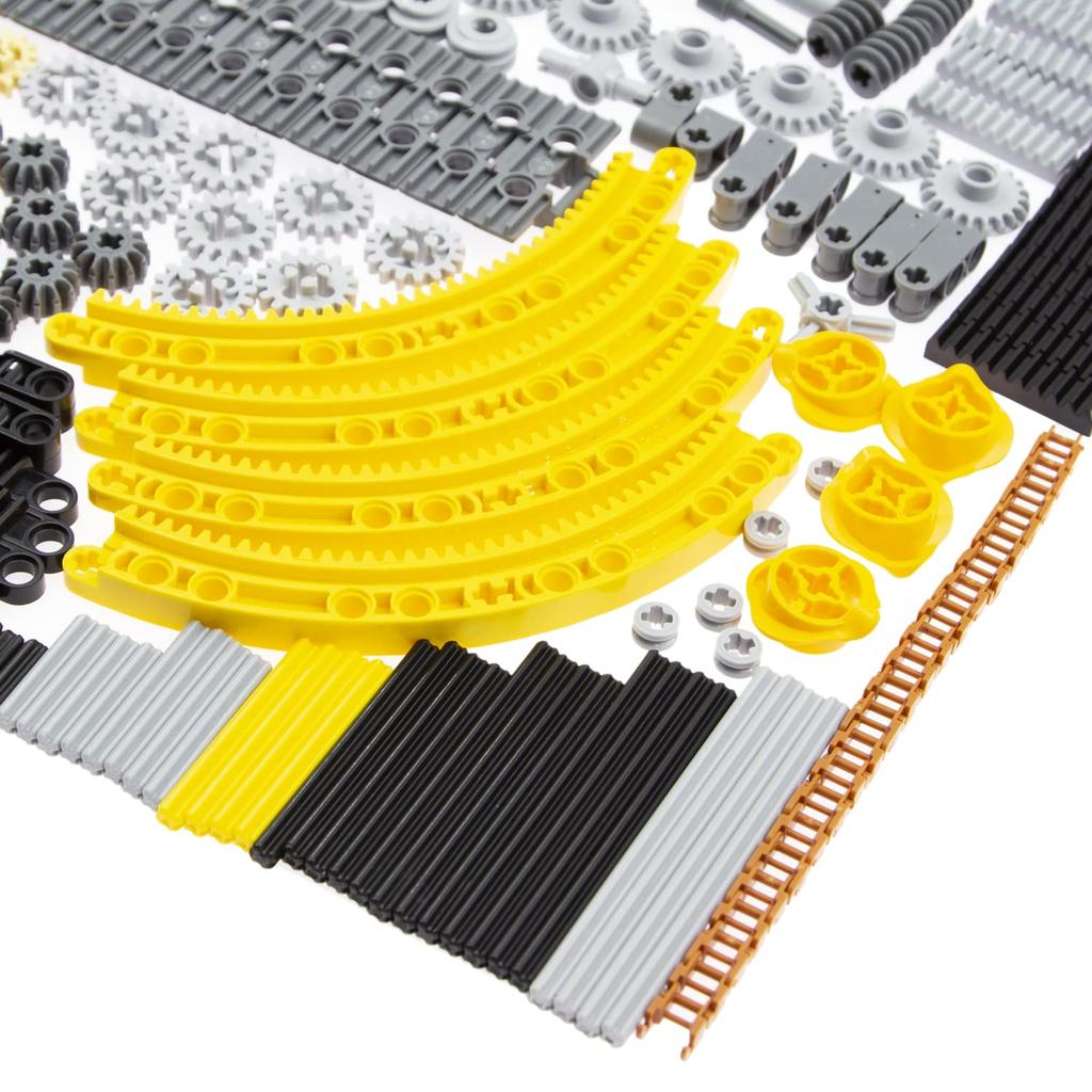 Habow 1085 Деталей Technic Шестерня Ось Штифт Соединитель Совместимый с Lego Technic Амортизатор Колесо Цепь Звено Рама Шарнир Кулачковый механизм Зубчатые колеса