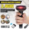 100 мАч 2,4 ГГц Беспроводной Проводной Сканер Штрихкода Ручной Сканирующий Считыватель Штрихкода 80-150 Метров Дальность Беспроводной Передачи 2 в 1 DC5V