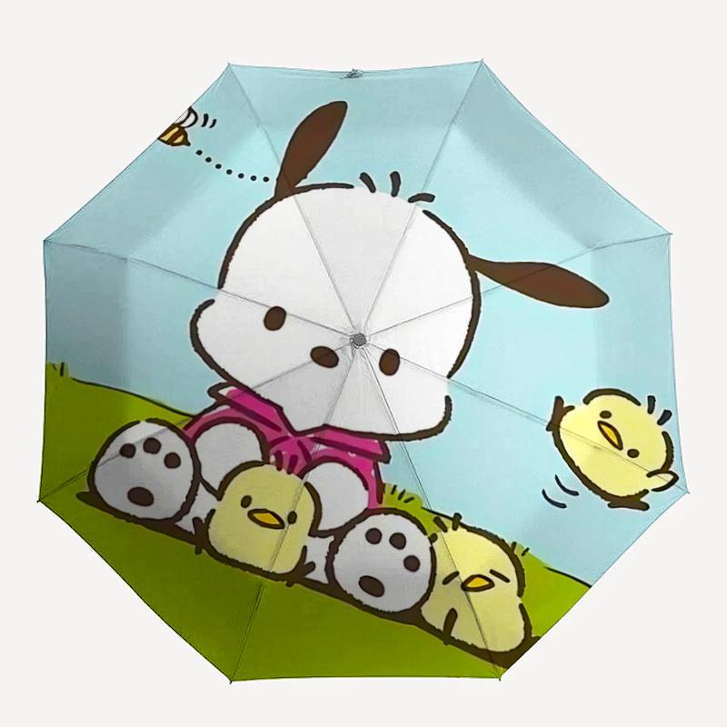 1pc Chibi Friends Outdoor Umbrella - Automatic Opening & Closing, Foldable Design, Iron Frame, Festival Gift for Fans, Travelers, Daily Use.K053