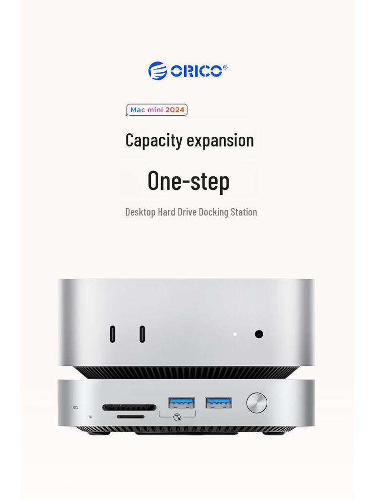 Orico Macmini M4 Docking Station with M.2 Drive Box, Thunderbolt 3/4 Compatibility & Desktop Expansion
