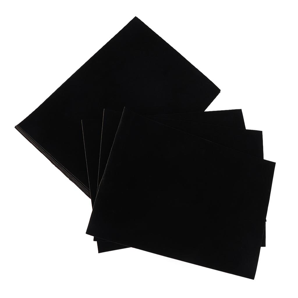 10pcs Self Adhesive Black Jewelry Box Lint Lining Sticky Flocked Cloth Accessory
