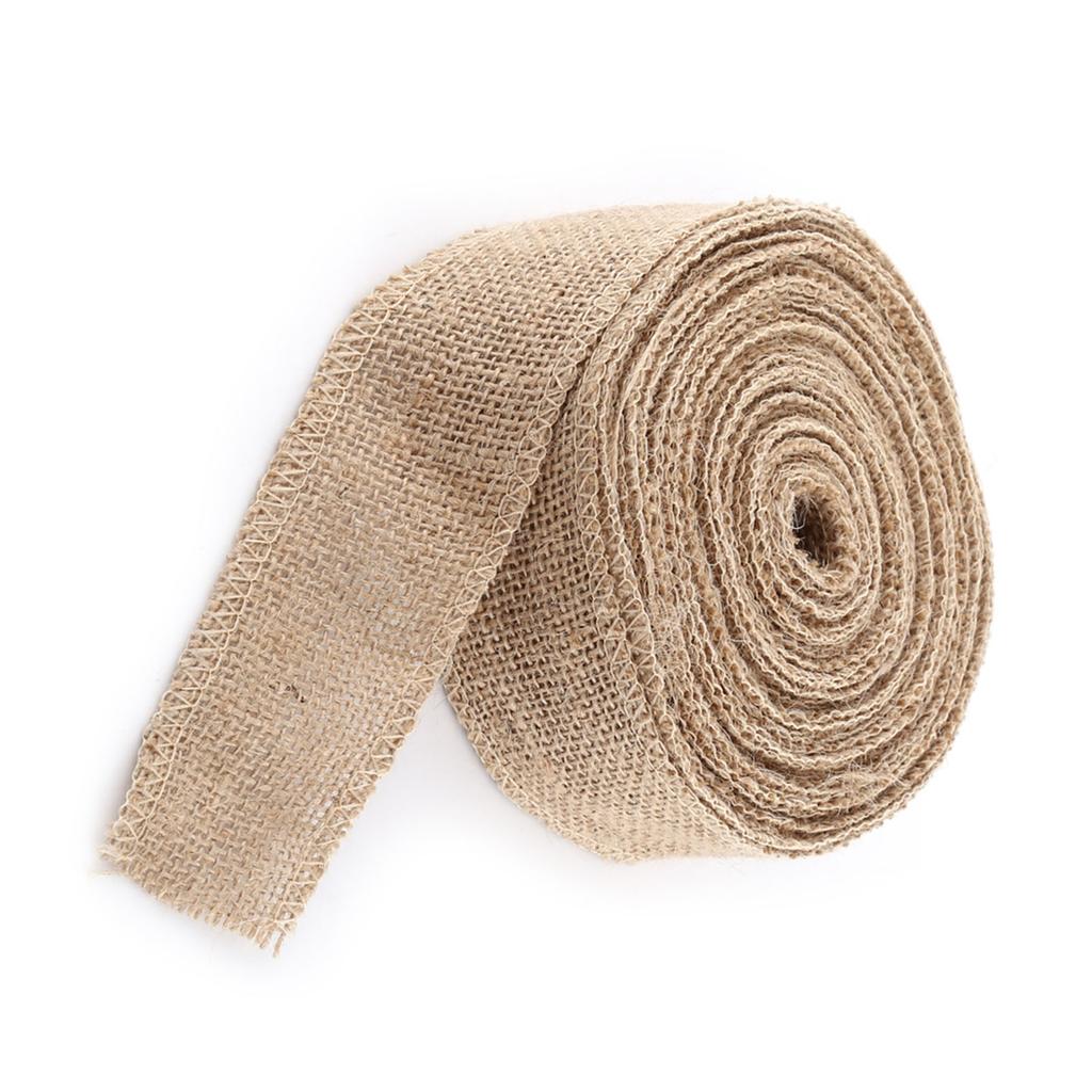 10 м Тканая Деревенская Мешковина Джут Мешковина Ткань Лента Дорожка на Стол Свадебный Декор