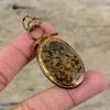 Подвеска из бронзита, гальванопластическая медная подвеска, ручная работа, гальванопластическая бижутерия, подвеска из драгоценного камня, свадебный подарок, замечательные медные украшения