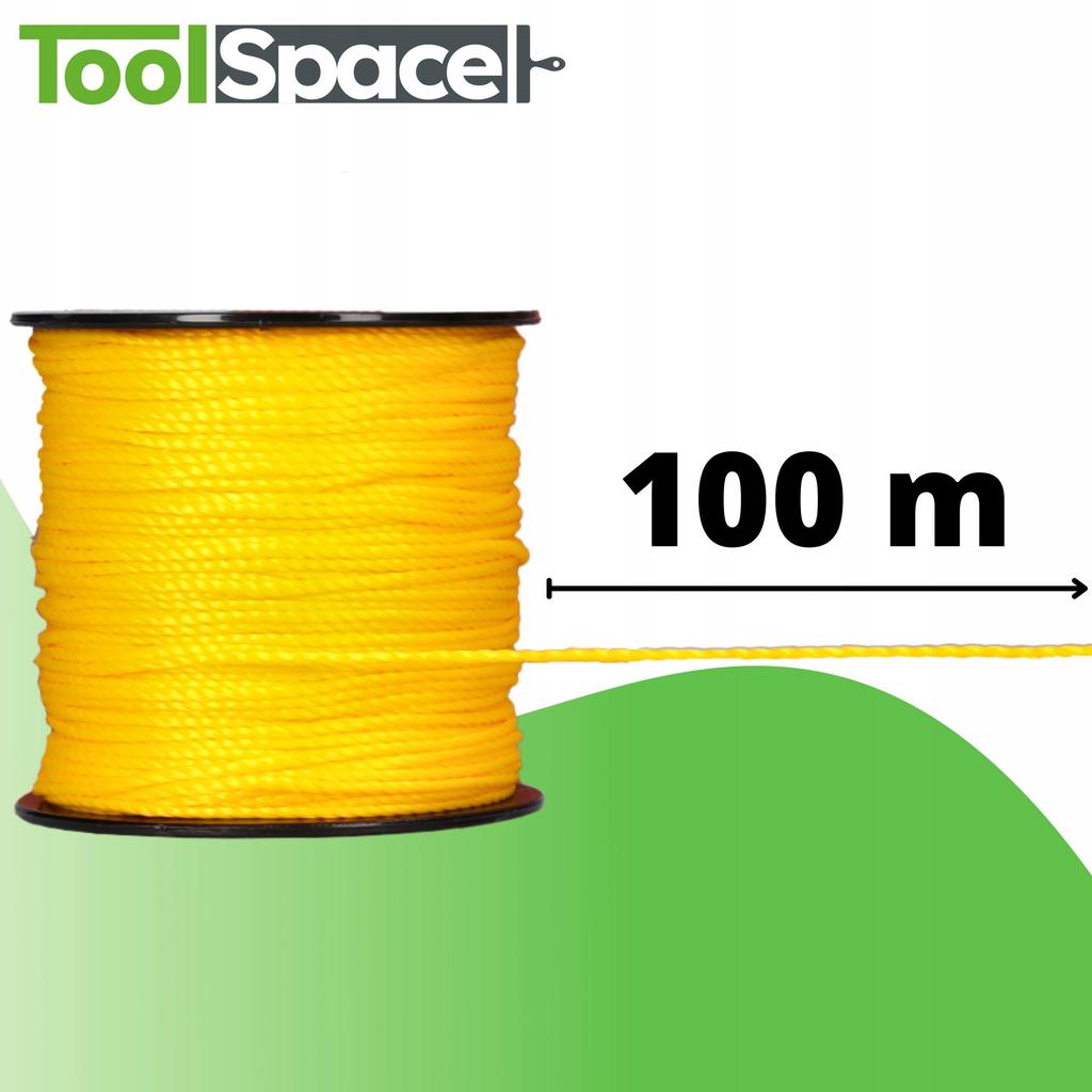 Sznur Murarski 100M X 2Mm Żółty