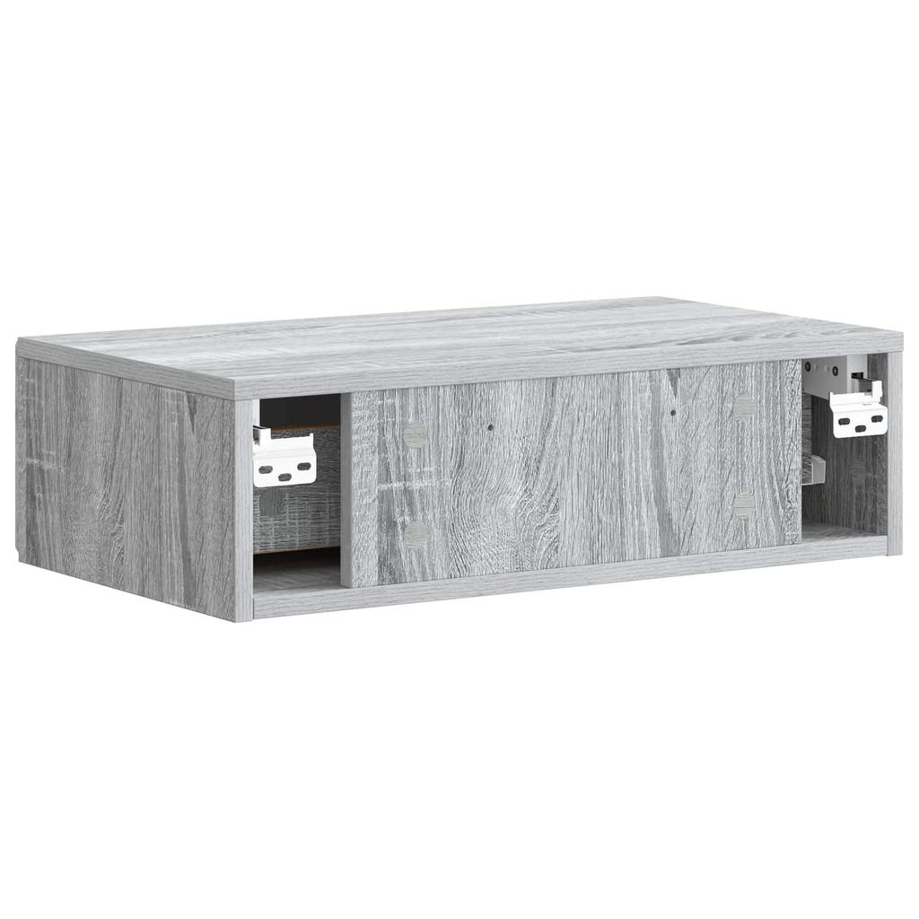 Wall Mounted Side Table Grey Sonoma 59 x 34.5 x 17 cm