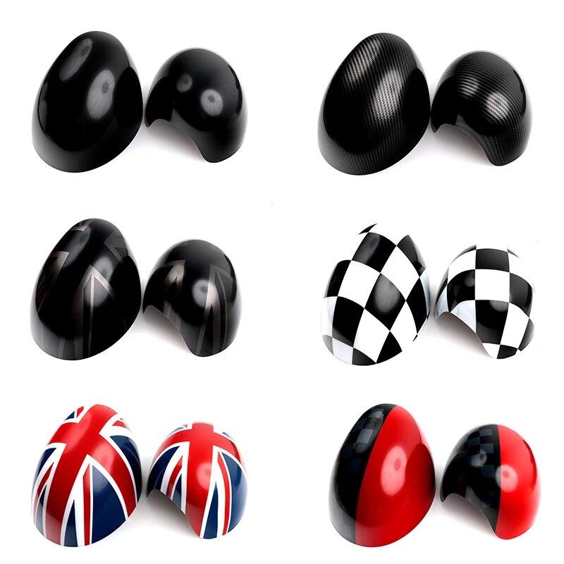 For Mini One Cooper S JCW Countryman F60 F54 F55 F56 F57 The Black Flag Shell Car Door Rear View Mirror Covers Accessories