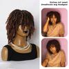 Women Afro Dreadlock Curly Wig with Bangs Fluffy Natural Looking High Temperature Fiber Ladies Short Synthetic Hair