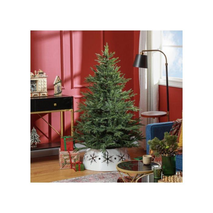 Sapin de Noël artificiel - MUVOE - 150 cm - branches réalistes - matériaux ignifuges - support métallique