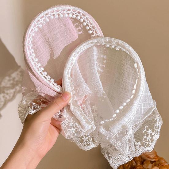 Женская повязка на голову в клетку с кружевным принтом, треугольный шарф, нескользящая повязка на голову в пасторальном стиле, обруч для волос, аксессуар для волос