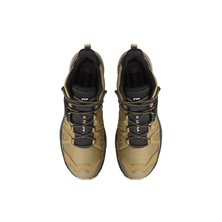 SALOMON X Ultra 4 Mid Gtx Durable Waterproof Supportive Shock-Resistant Outdoor Functional Shoes Men Shoes Brown Gray 412941