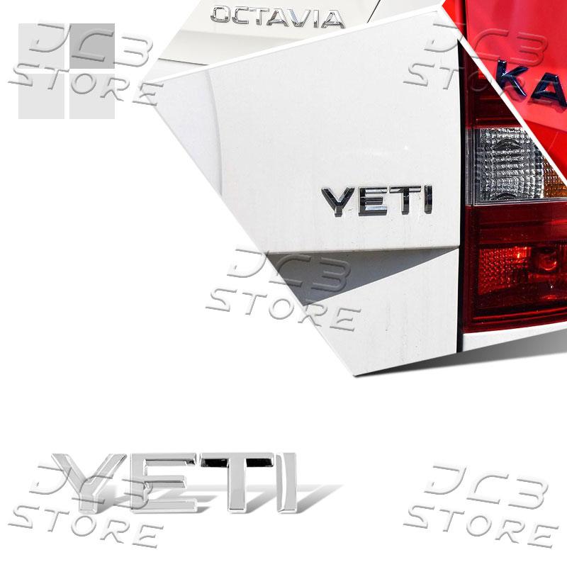 AAABV1 3D Car Styling Metal Rear Trunk Body Sticker For Skoda Octavia Kodiaq Superb Fabia Kamiq Yeti 4x4 Logo Auto Accessories