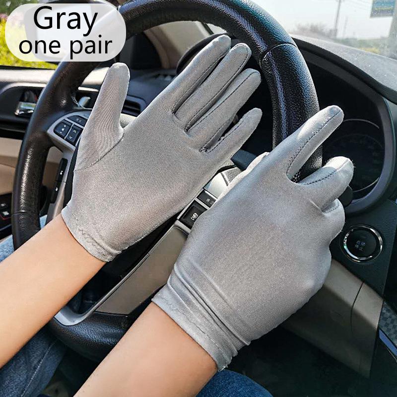 Fashion Luxury 1pair Women Summer Spandex Gloves Women Sunscreen Thin Stretch Pure Color Thin Gloves Tight Ladies Drive Gloves