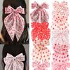 Valentine's Day Sweet Korean Women Bow Ribbon Hair Clip Spring Clip Double Layers Bowknot