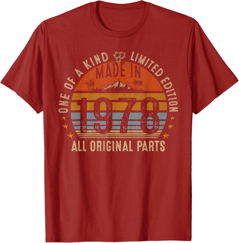 47th Birthday Gifts Men Women Vintage 1978 Original Parts TShirt