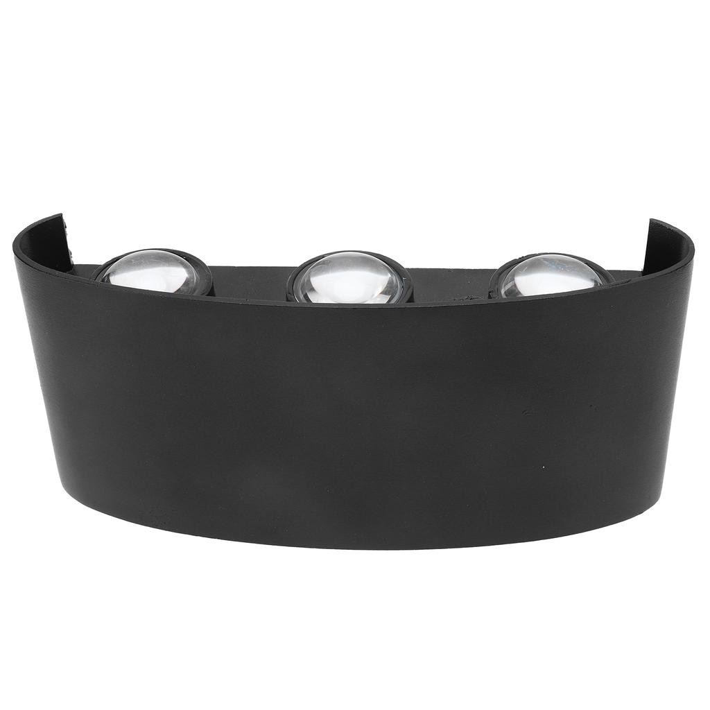 6W LED Wall Light Aluminium Black Shell Warm Light Up Down Lighting Decoration Wall Lamp AC85‑265V