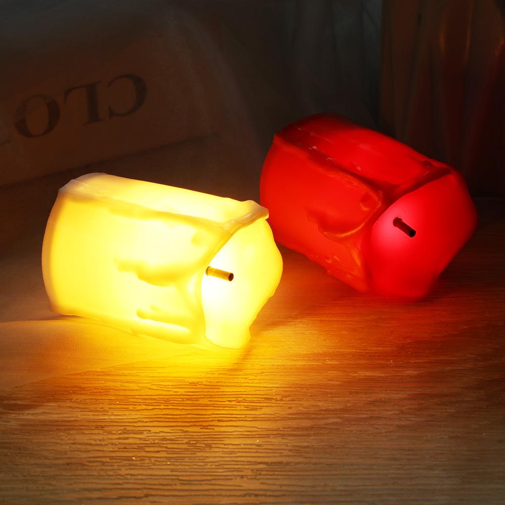 Черный фитиль светодиодные свечи на батарейках беспламенные мини-чайные свечи свадьба рождественская вечеринка капель поддельные свечи украшение дома свет