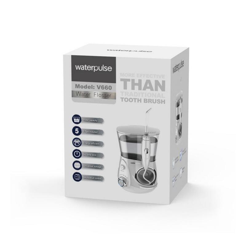 V660G Ирригатор для полости рта, 12 уровней Ирригатор + насадки + коробка Бытовая техника Стоматологическая струя воды для отбеливания зубов