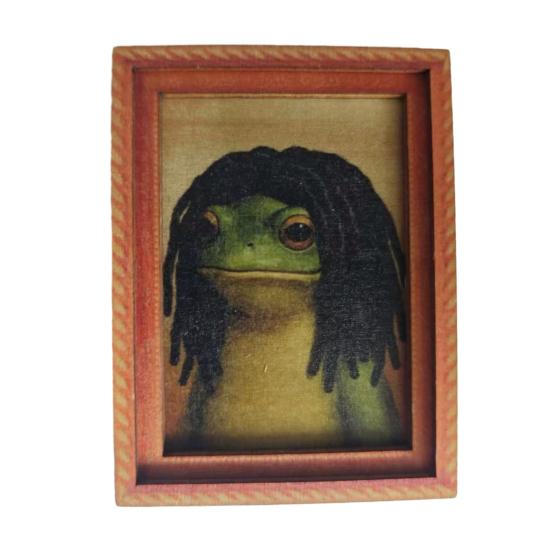Office Whiteboard Magnet Abstract Frog Refrigerator Magnet, Framed Hairstyle Fridge Decor Home Kitchen Decoration Party Favors Collectible
