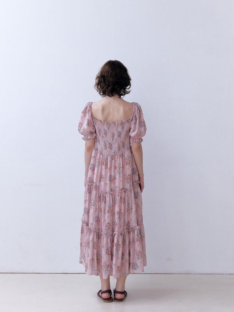 FABRICSEOUL Muse Cancan Floral Maxi Dress