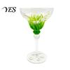 Party Drinkware Mexican Hand Painted Margarita Glass, Champagne Cocktail Glasses, Modern Retro Pattern Glass Bar Goblet for Kitchen Table Decoration