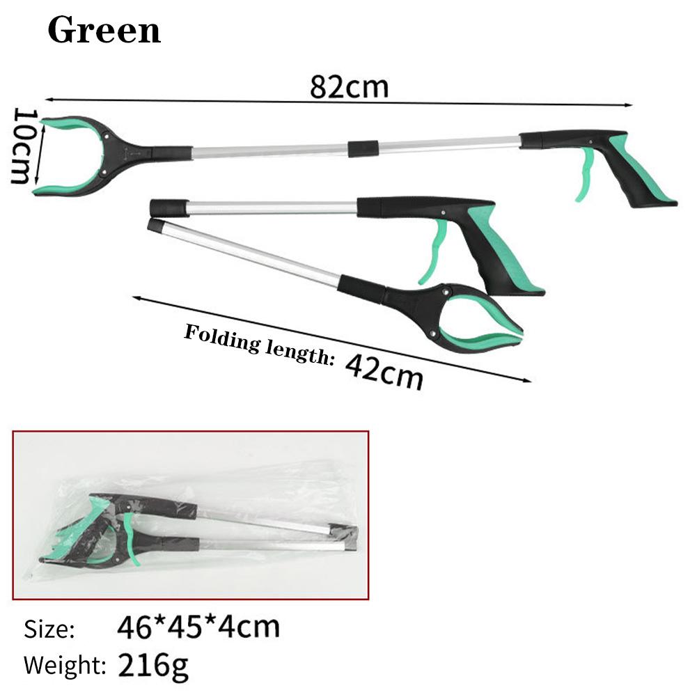32" Foldable Grabber Reacher Tool, Portable Reacher Grabber Pickup Tool With 360° Rotating Jaw Magnet, Lightweight Trash Claw Grabbers For Elderly