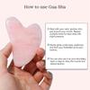 Jade Roller & Gua Sha, Face Roller, Facial Beauty Roller Skin Care Tools, Rose Quartz Massager for Face, Eyes, Neck