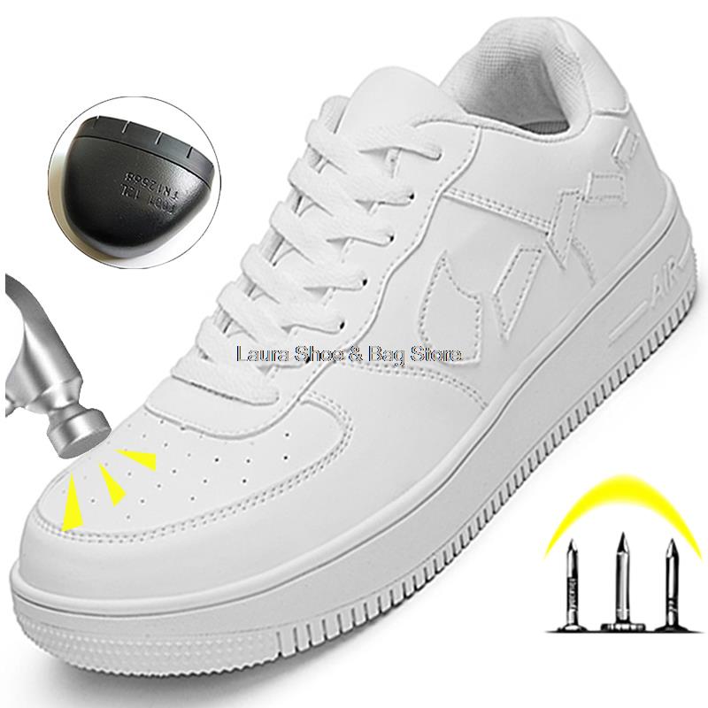 Модная мужская защитная обувь, модные рабочие кроссовки, стальной носок, защита от проколов, рабочие защитные ботинки, мужская рабочая обувь, кевларовые защитные ботинки, мужские