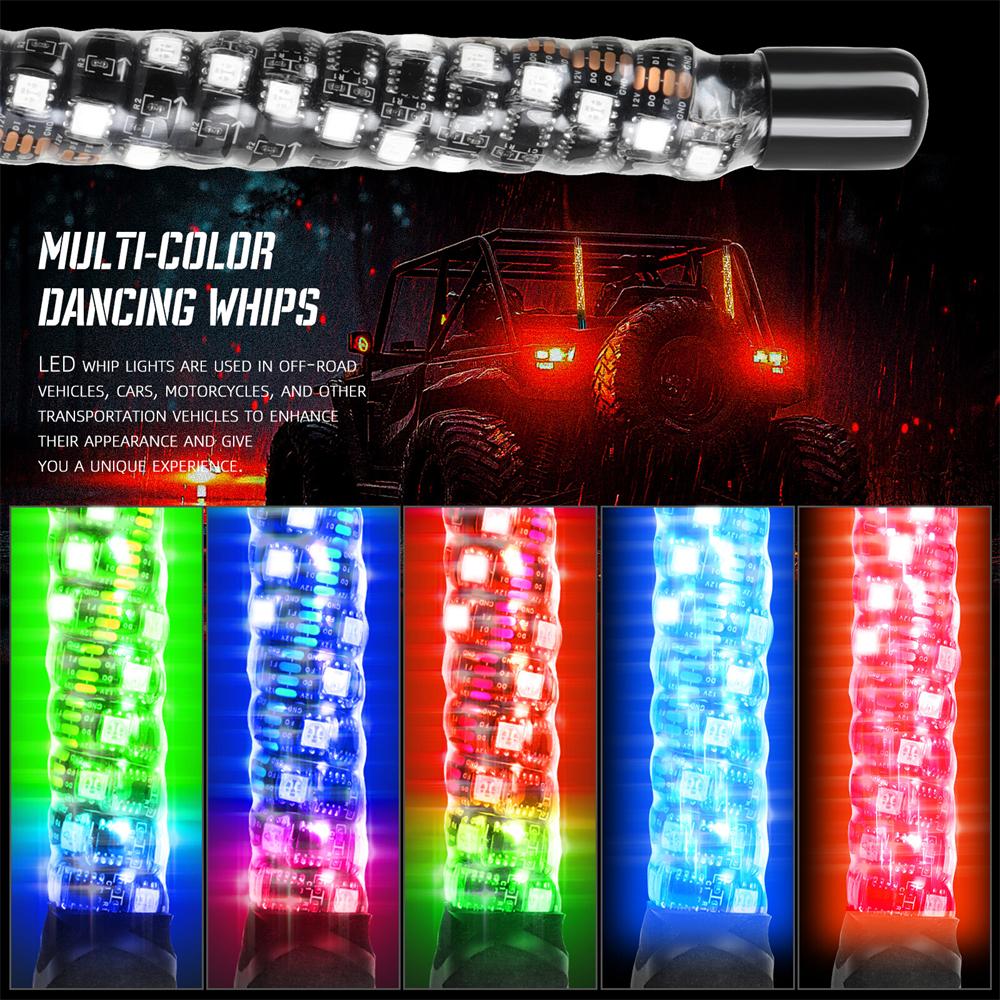 ATV SUV 1 фут Плеть Удаленная RGB Мигающая Антенна Свет Лампа Для Polaris RZR