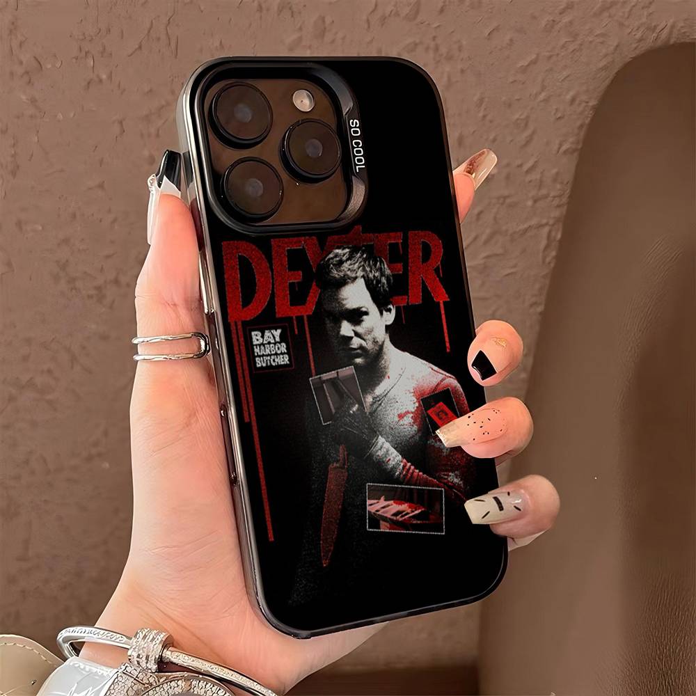 Чехол для телефона Декстер Морган для iPhone 17 16 15 14 13 12 11 Pro Max Plus Серебристый цвет